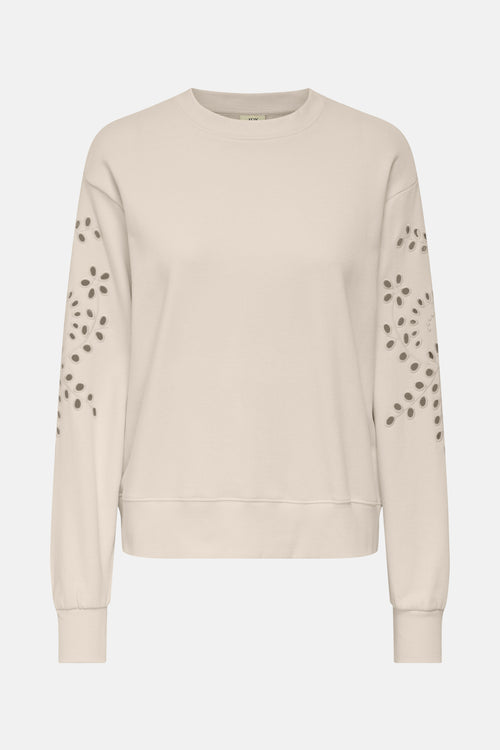 Sweater met ronde hals beige - JDY