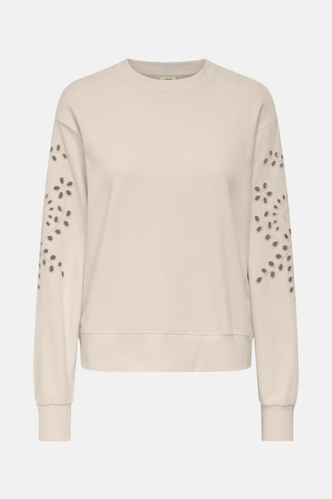 Sweater met ronde hals beige - JDY