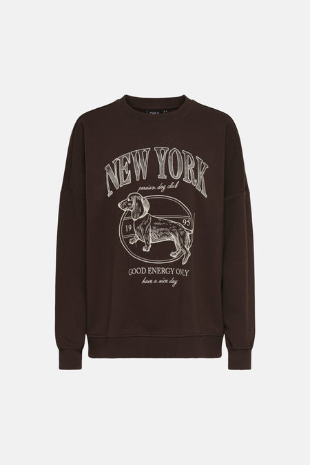 Sweater O hals - Coffee Bean