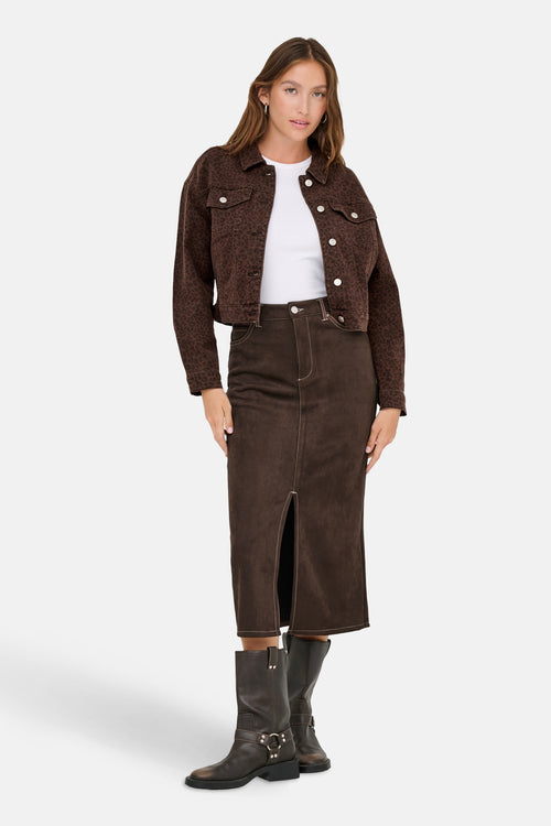 Veste en jean - Brun