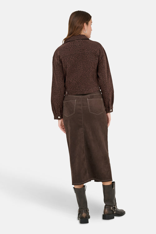 Veste en jean - Brun