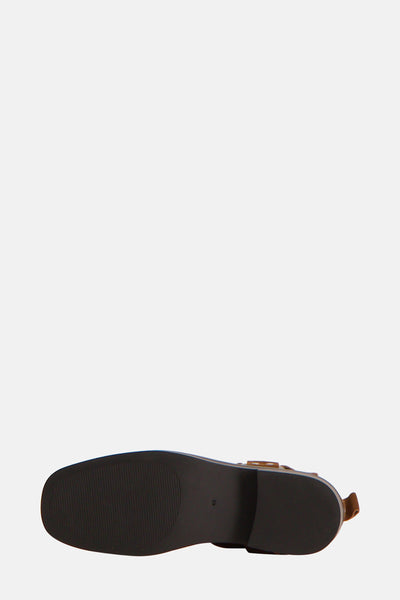 Bottines marron ONLY®, semelle texturée apparente.