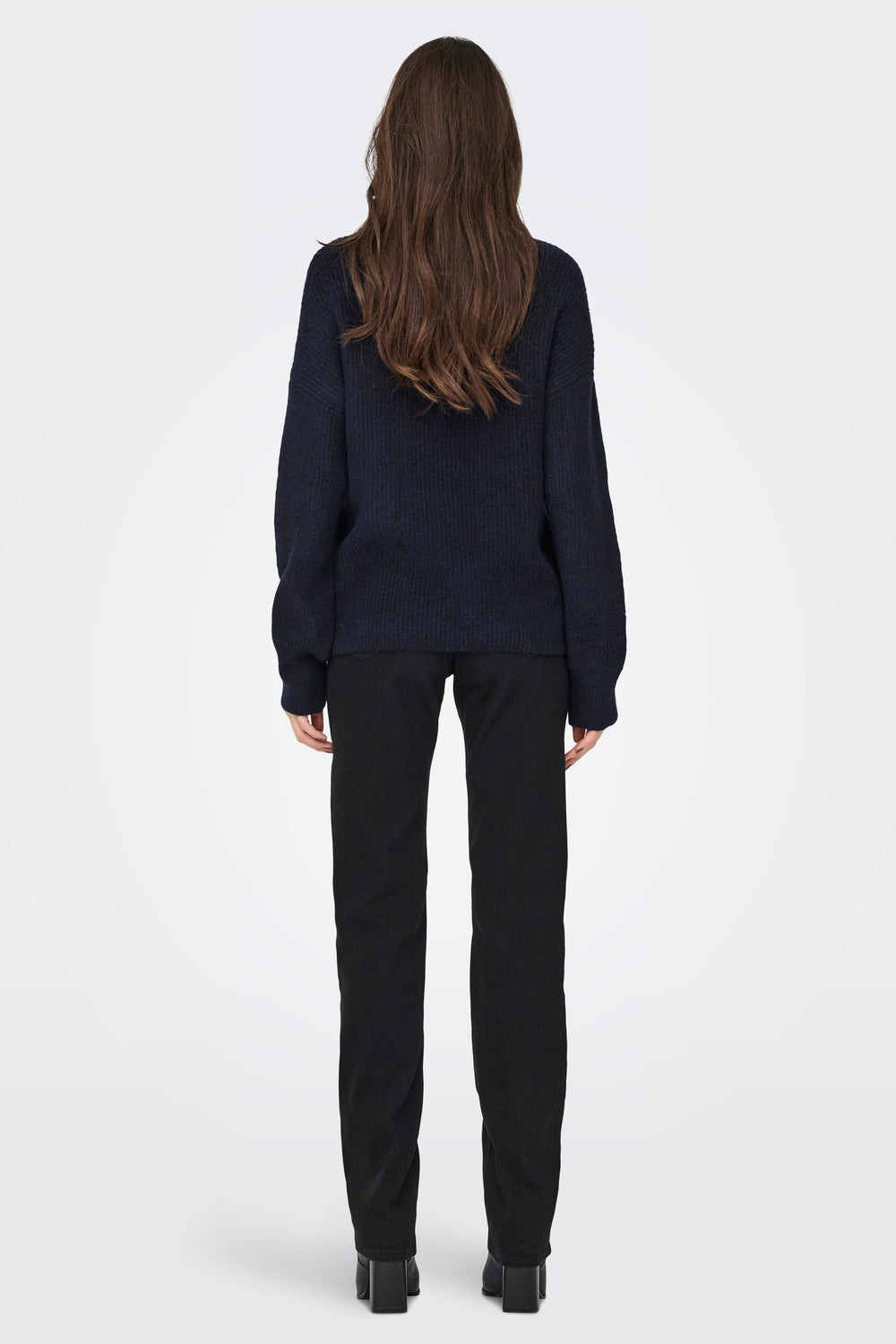 Pull col rond Bleu - ONLY®