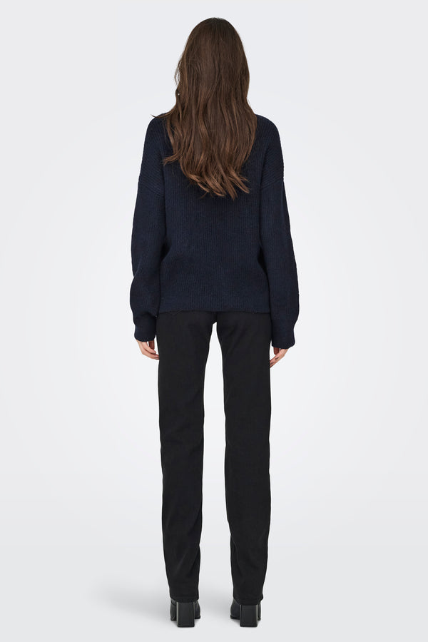 Pull col rond Bleu - ONLY®