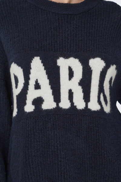 Pull col rond Bleu - ONLY®