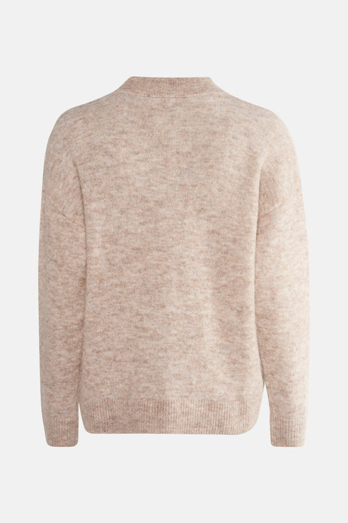 Pull met ronde hals - beige