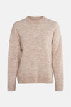 Pull met ronde hals - beige