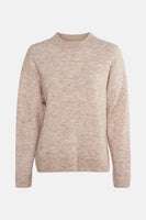 Pull met ronde hals - beige