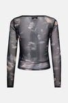 ONLKAYA LIFE LS RUCHING MESH TOP WVN
