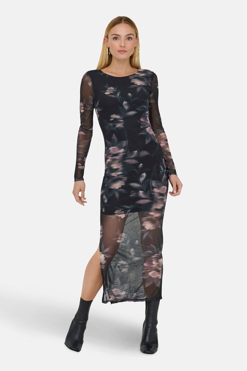 Kleedje met lange mouwen - multicolor