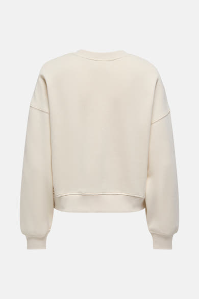 Sweat-shirt beige de ONLY, avec des manches longues et une coupe décontractée.
