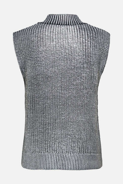 ONLNEVADA SL V-NECK FOIL COATED PULL KNT