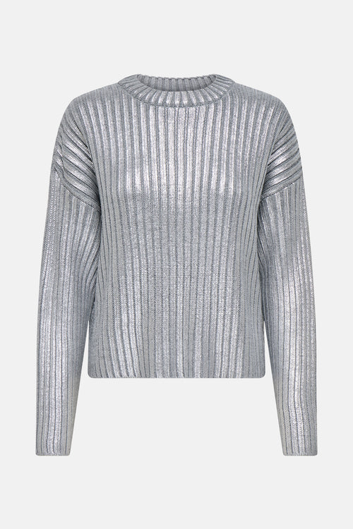 ONLNEVADA LS O-NECK FOIL COATED PULL KNT