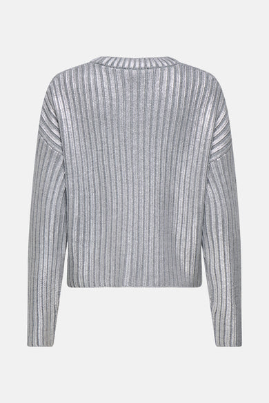 Pull à col rond - argenté