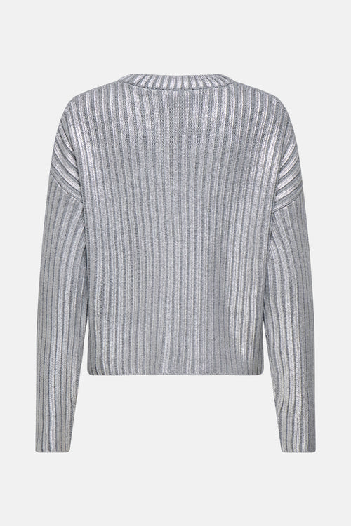 ONLNEVADA LS O-NECK FOIL COATED PULL KNT