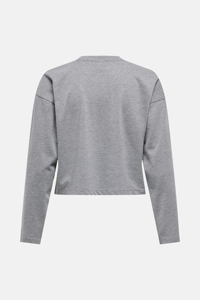 Sweat col rond gris de ONLY, avec un effet pailleté sur le haut du dos.