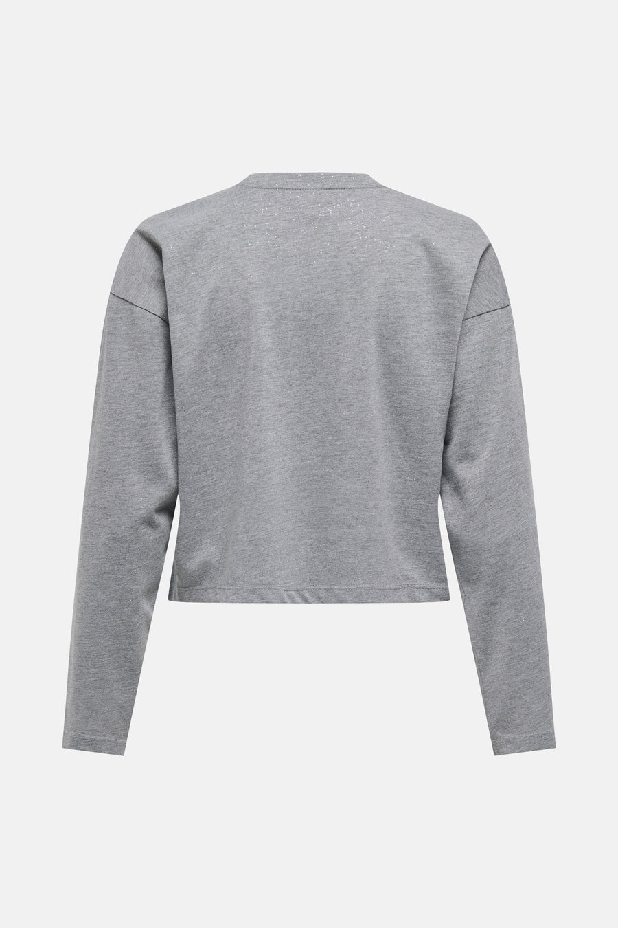 Sweat col rond gris de ONLY, avec un effet pailleté sur le haut du dos.