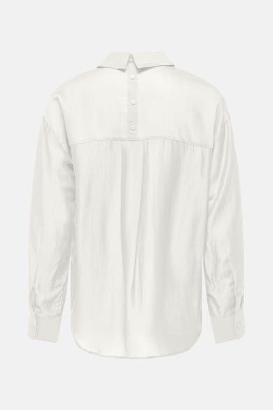 Chemise blanche à manches longues de JDY, avec fermeture boutonnée au dos et ourlet arrondi.