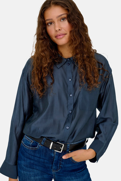 Hemd met lange mouwen - blauw