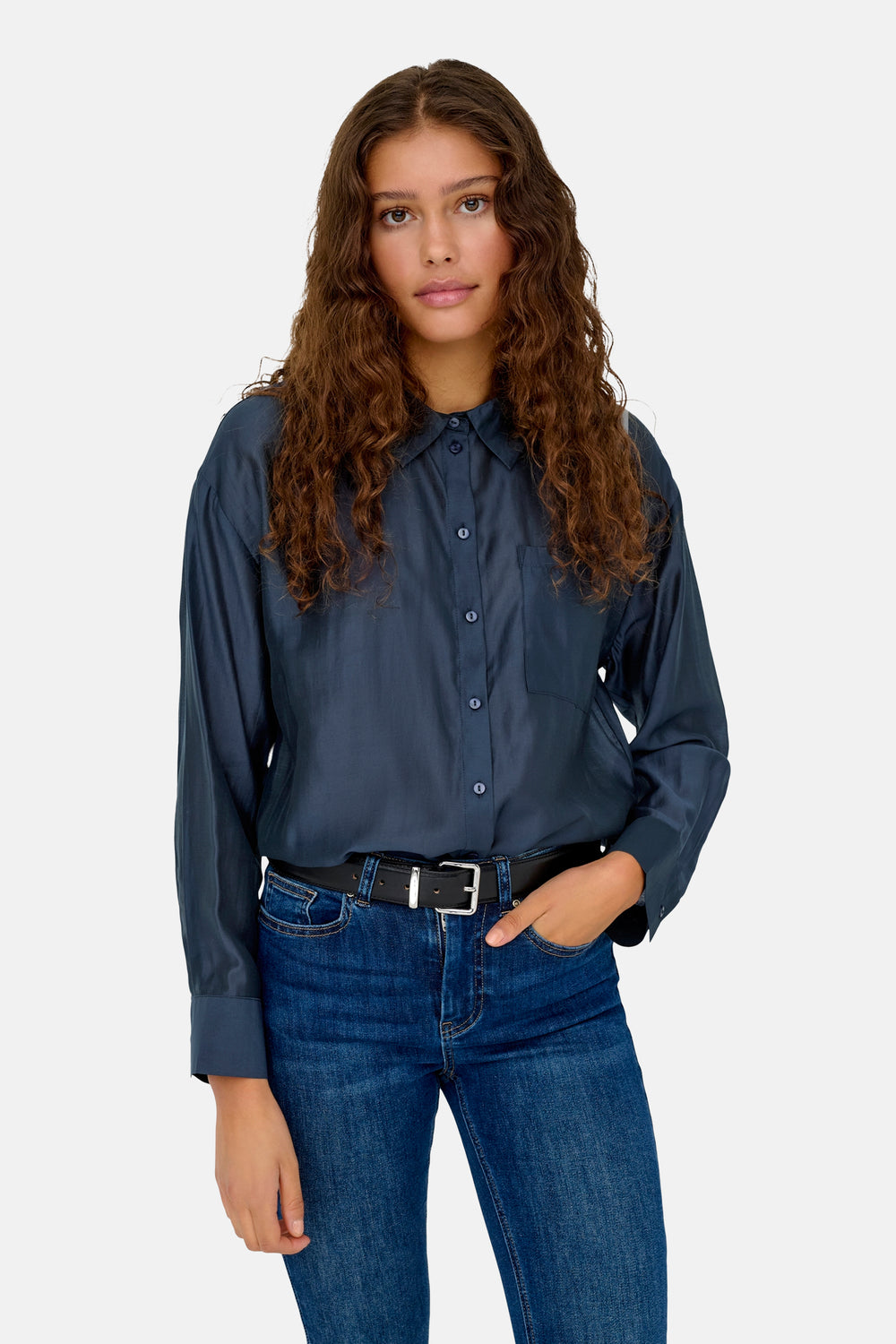 Hemd met lange mouwen - blauw