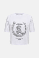 ONLTEXAS S/S BOXY PRINT TOP BOX JRS