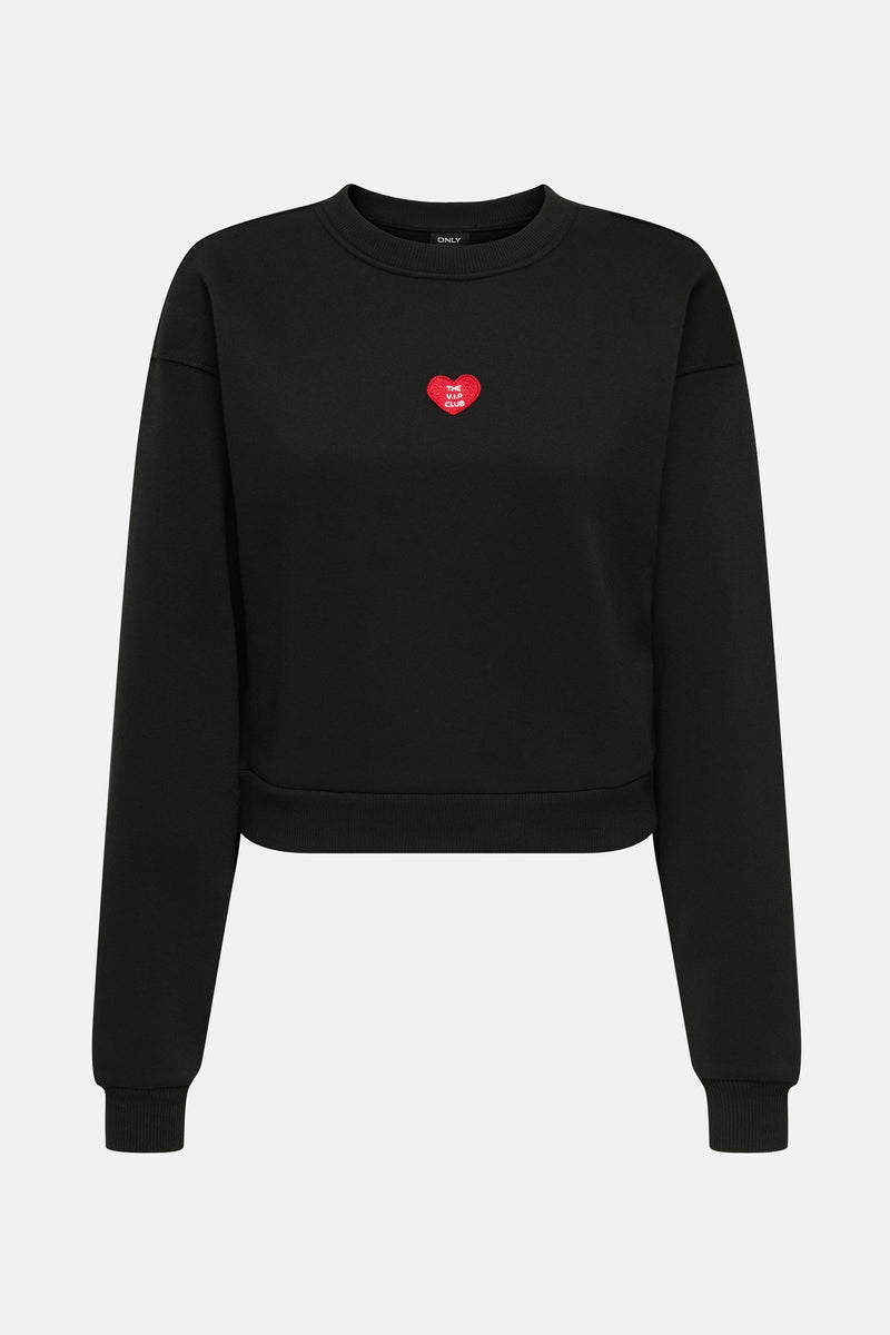 Sweat col rond noir - ONLY®