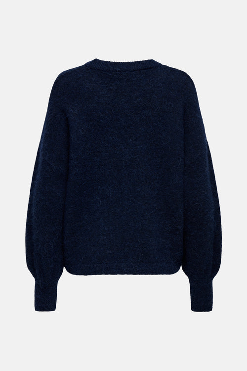 Pull met ronde hals - Donkerblauw