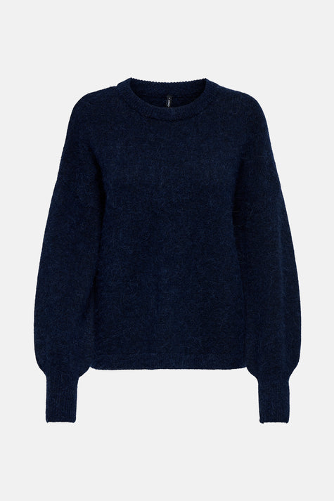 Pull met ronde hals - Donkerblauw