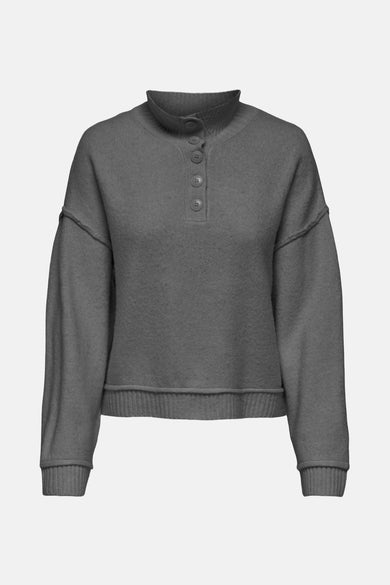 ONLHAZE LIFE LS BUTTON UP HIGHNECK KNT