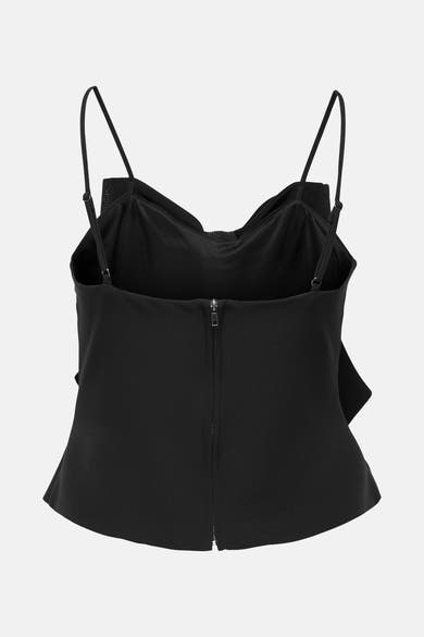 Zwarte tanktop van ONLY®, met dunne schouderbandjes en ritssluiting aan de achterkant.