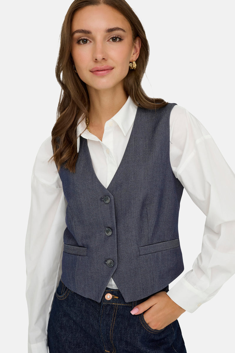 Blazer - dark blue denim