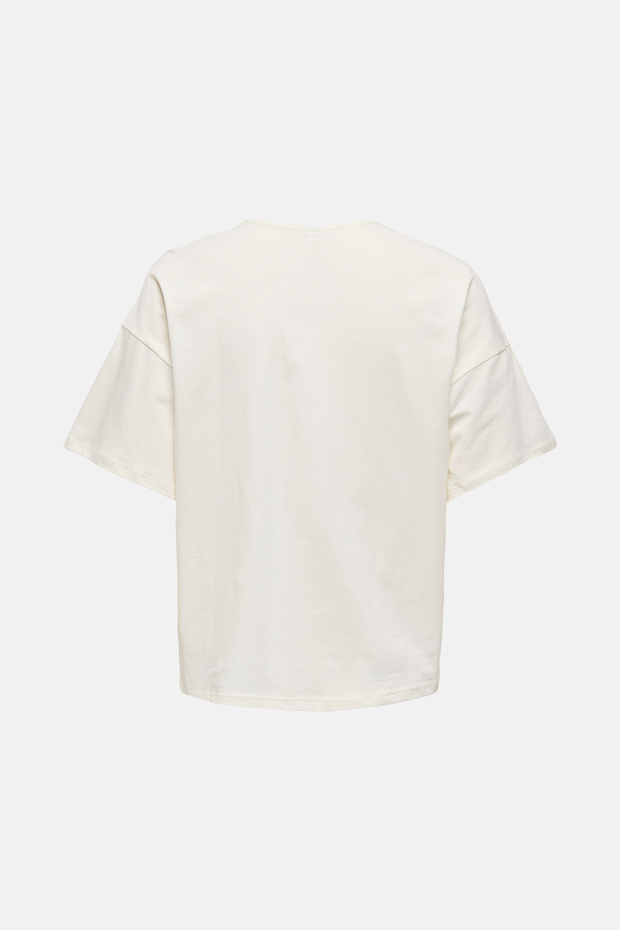 T-shirt uni blanc à manches courtes de ONLY, vue arrière sur fond blanc.