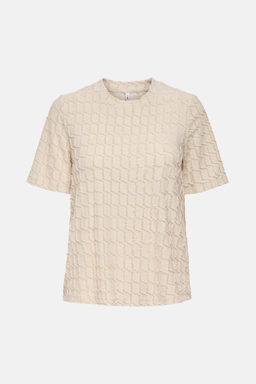 ONLINES LIFE 2/4 O-NECK GLITTER TOP JRS