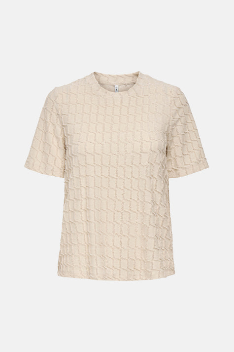 ONLINES LIFE 2/4 O-NECK GLITTER TOP JRS