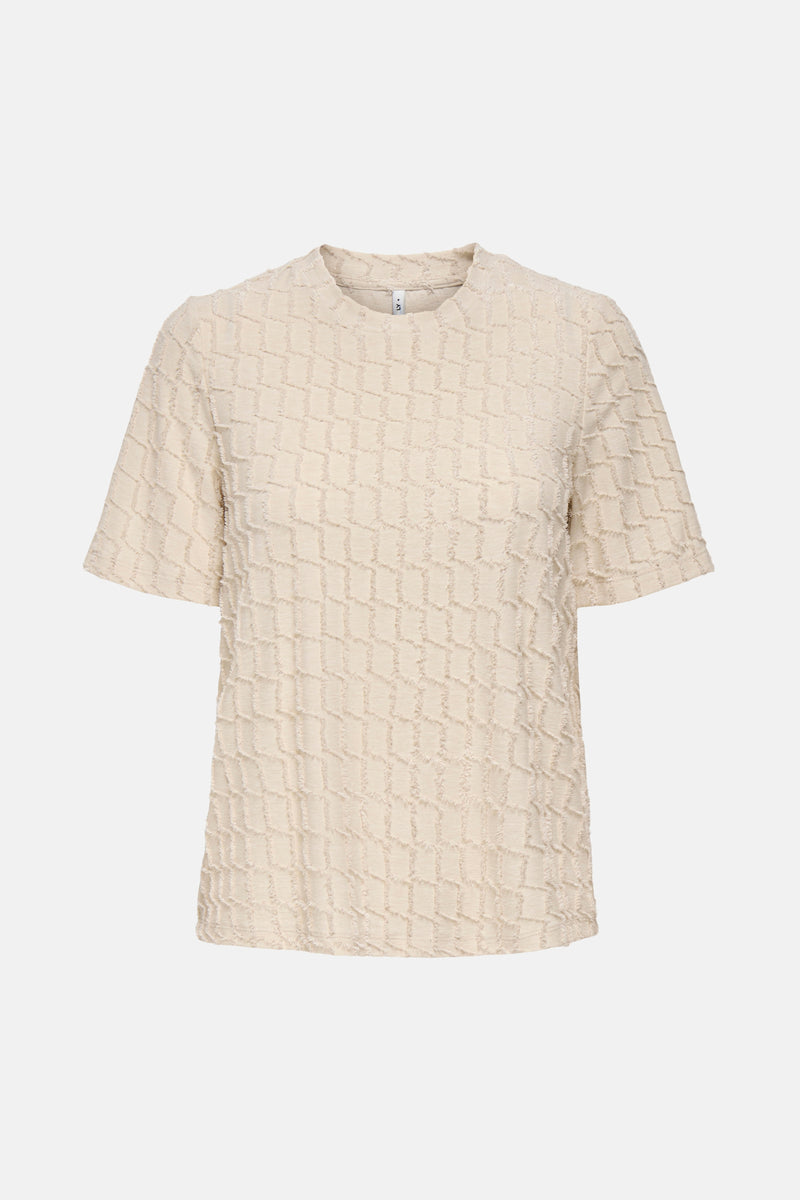 ONLINES LIFE 2/4 O-NECK GLITTER TOP JRS