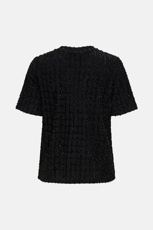 ONLINES LIFE 2/4 O-NECK GLITTER TOP JRS