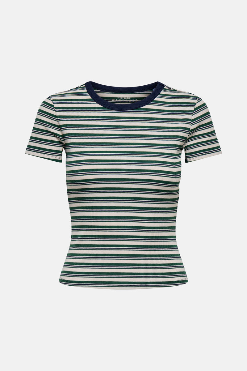 ONLEASY S/S O-NECK STRIPE TOP JRS