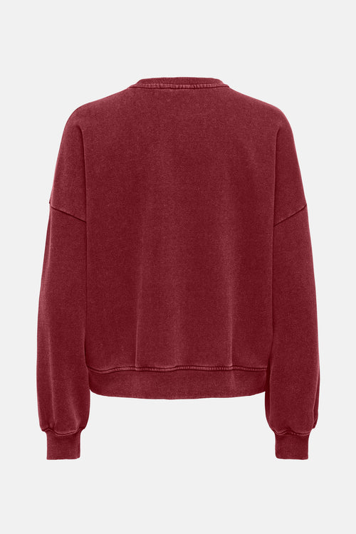 Sweat col rond Rouge - ONLY®