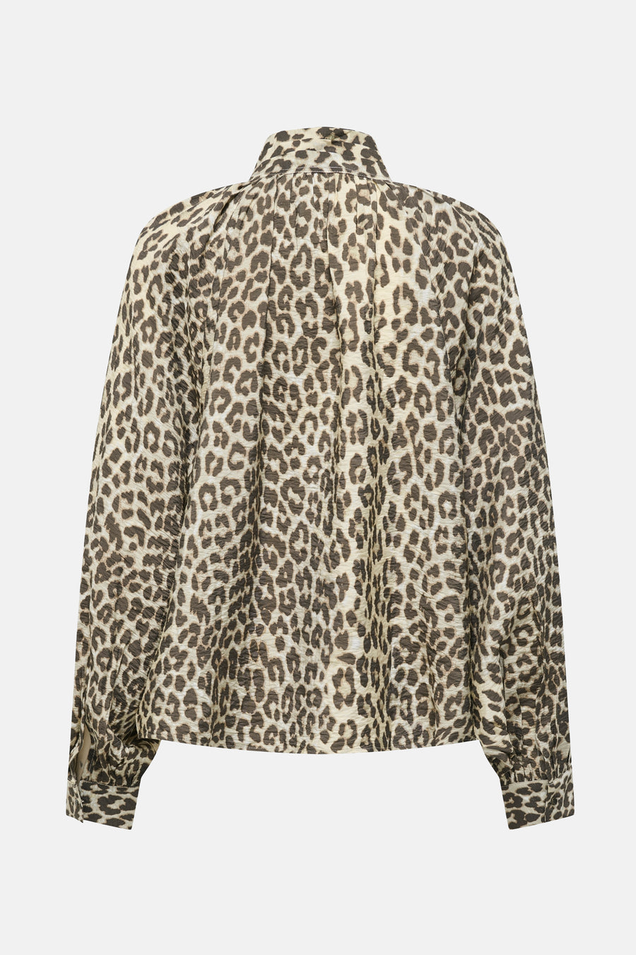 JDY veelkleurige blouse met lange mouwen en all-over luipaardprint.