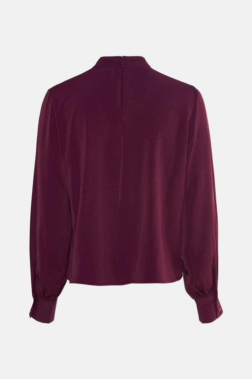 Blouse à manches longues - rouge