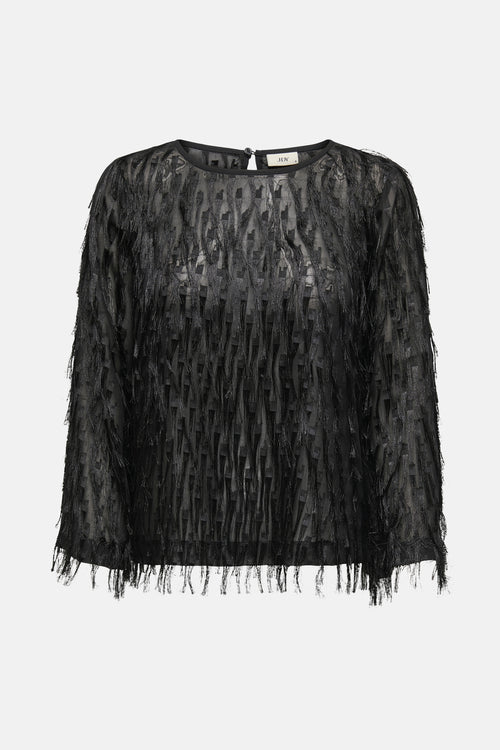 JDYFLEUR L/S O-NECK TOP WVN