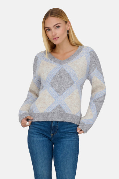 Pull met V-hals - Multicolor
