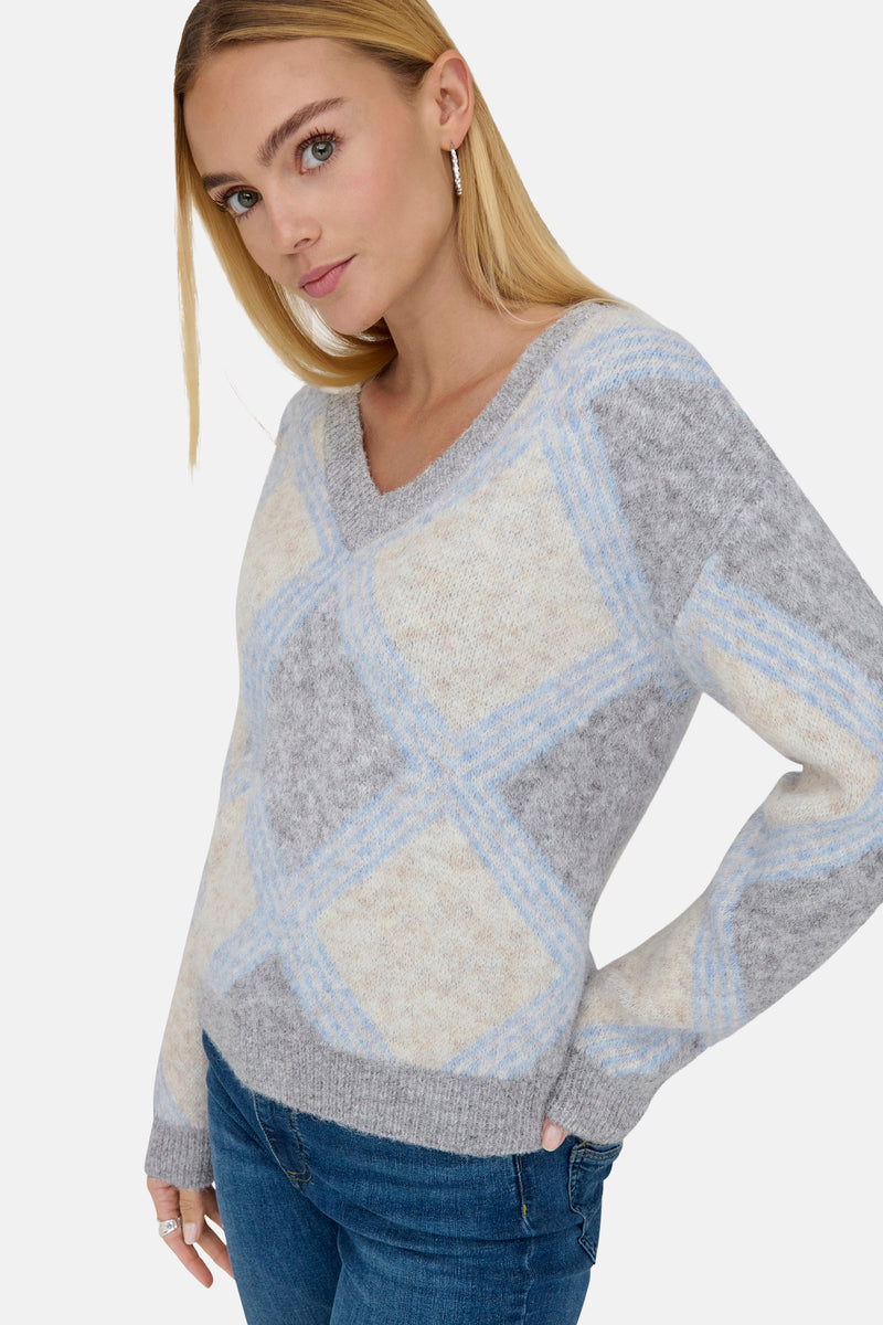 Pull met V-hals - Multicolor