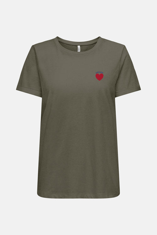Top uni manches courtes Gris - ONLY®