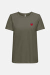 Top uni manches courtes Gris - ONLY®