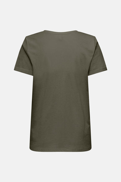 T-shirt kaki à manches courtes de ONLY, vue de dos.