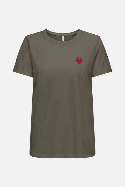 Top uni manches courtes Gris - ONLY®