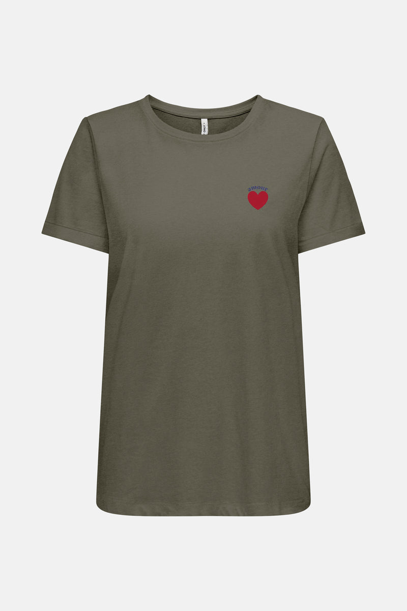 Top uni manches courtes Gris - ONLY®