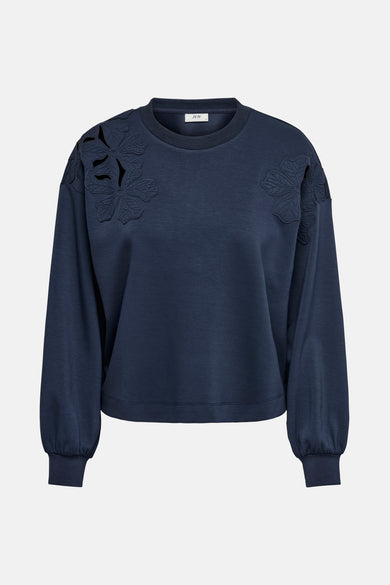 JDYAURA L/S SHOULDER DETAIL SWEAT JRS