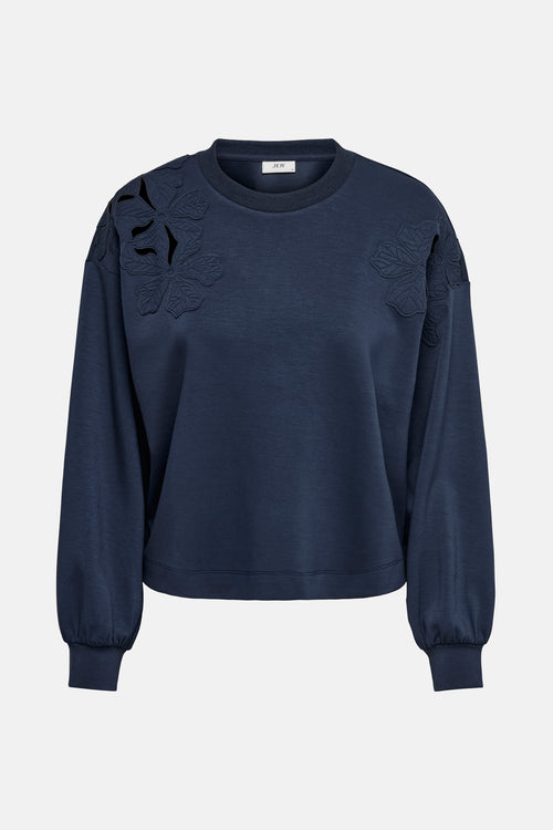 JDYAURA L/S SHOULDER DETAIL SWEAT JRS
